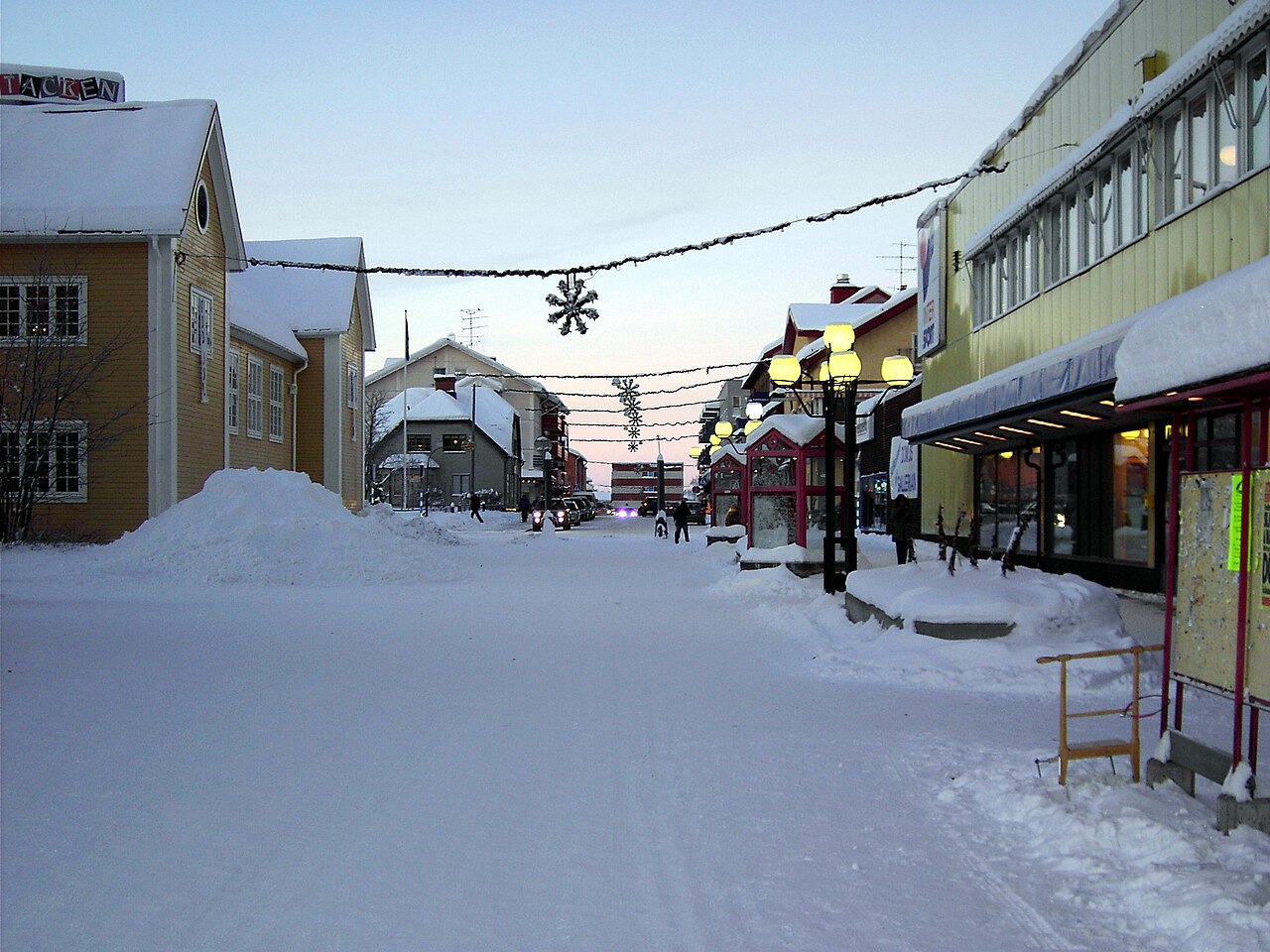 Storgatan street in central Gällivare
