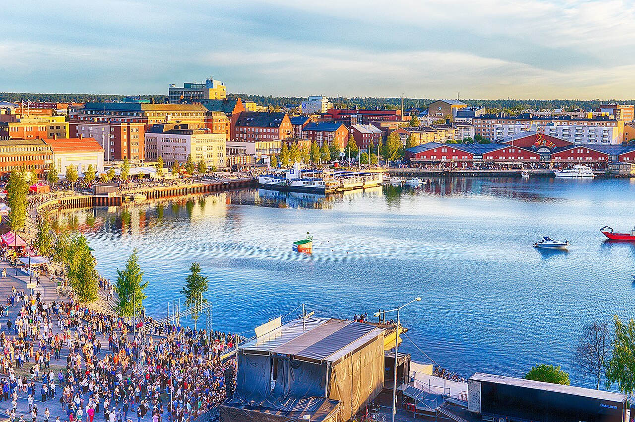 Luleå waterfront during the city festival